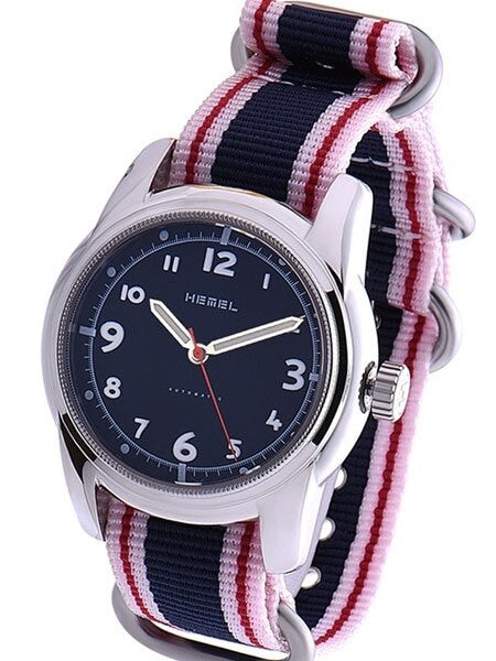 HEMEL Spear Automatic Military-Styled Watch with Matte Black Dial and Sapphire Crystal #HM4