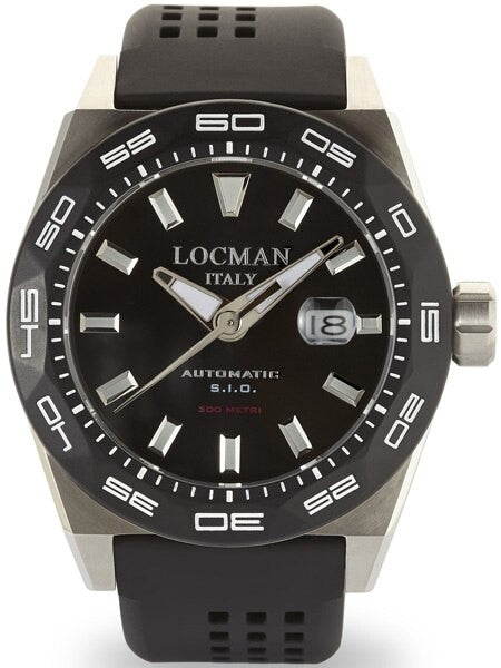 Locman Stealth 300 Meter Automatic Dive Watch with 46mm Stainless Steel and Titanium Case #215BKSTBKR