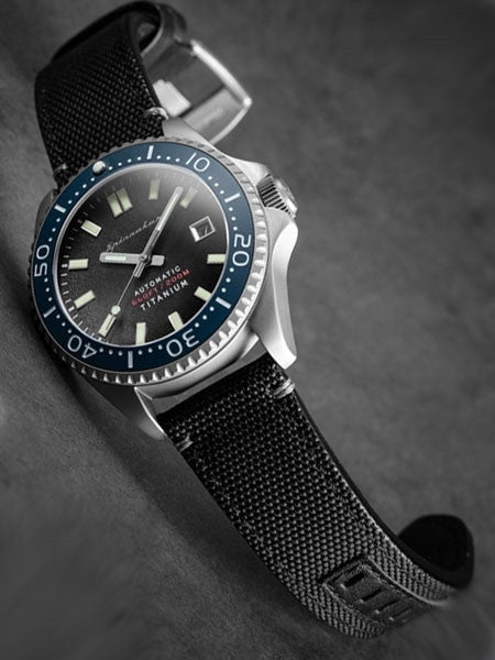 Spinnaker Tesei Titanium Automatic 200 Meter Dive Watch With Black Dial SP-5061-01