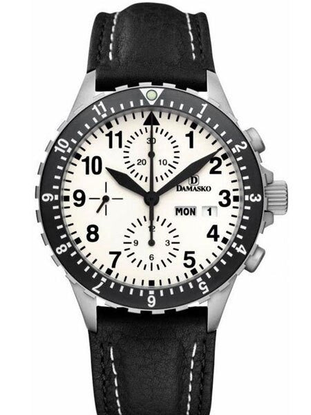 Damasko Swiss Valjoux 7750 Chronograph with Lume Dial and Dual Time Bezel #DC67