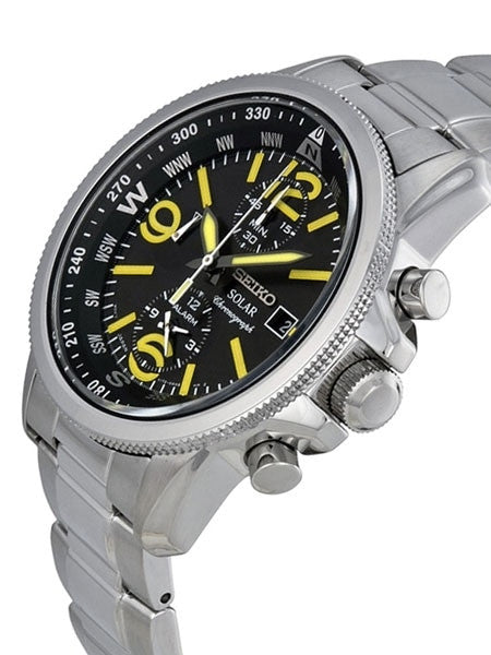 Seiko Prospex Solar Quartz Chronograph with Stop-Watch and Alarm Sub-Dial  #SSC093