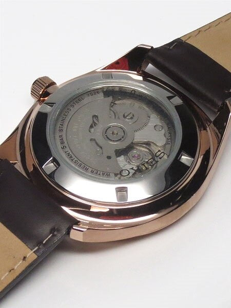 Seiko Recraft Series Automatic Watch with 43.5mm Case, Brown Leather Strap #SNKN72