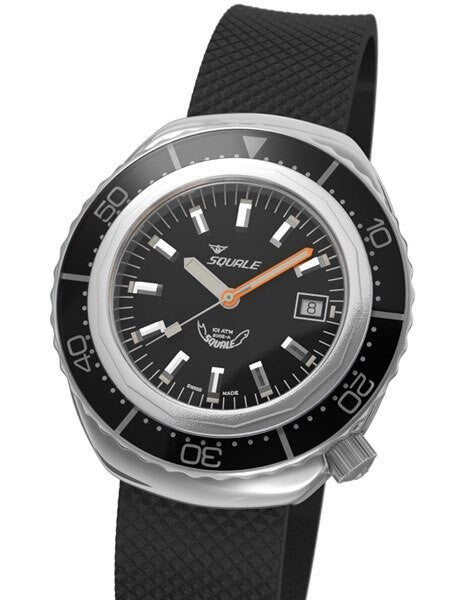 Squale 1000 meter Professional Swiss Automatic Dive watch with Sapphire Crystal #2002BK-R