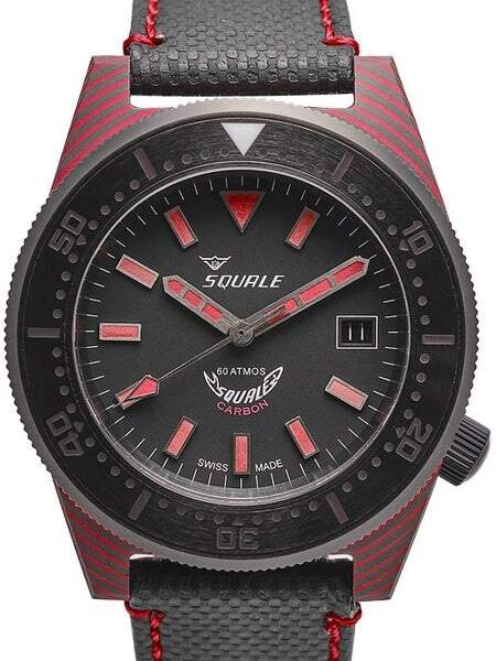 Squale 600 Meter Swiss Made Automatic Dive Watch with 42mm Carbon Fiber Case  #T183R