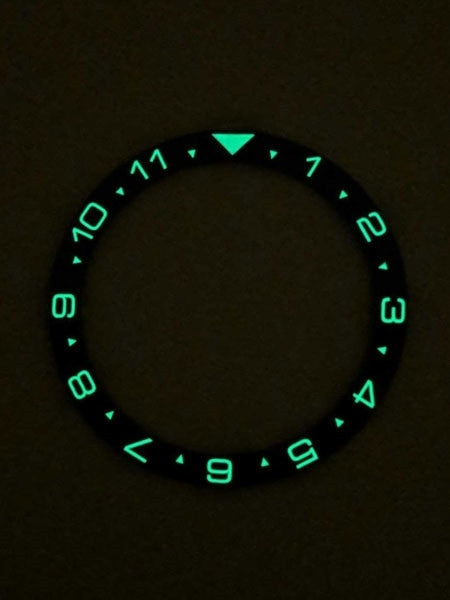 "Pepsi" (Dual-Time) Ceramic Luminous Bezel Insert for Seiko SKX007, SKX009, SKX011 #C15