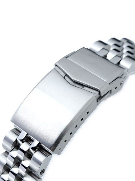Strapcode 22mm ANGUS-J "Louis" 316L Stainless Steel Watch Bracelet for Seiko Turtle Watches, Brushed, V-Clasp #SS221820B063