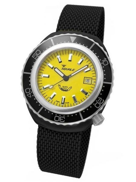Squale 1000 meter Professional Swiss Automatic Dive watch with PVD Mesh Bracelet #2002Y-PVD-S