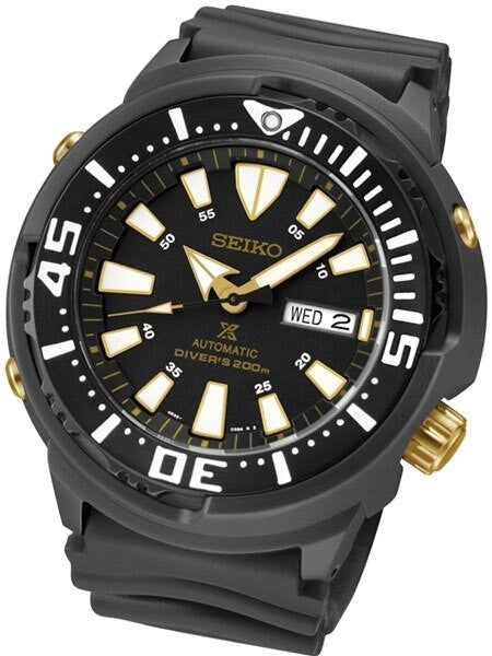 Seiko Prospex Black ion Baby Tuna with Seiko 4R36, 24-Jewel Automatic Movement #SRP641