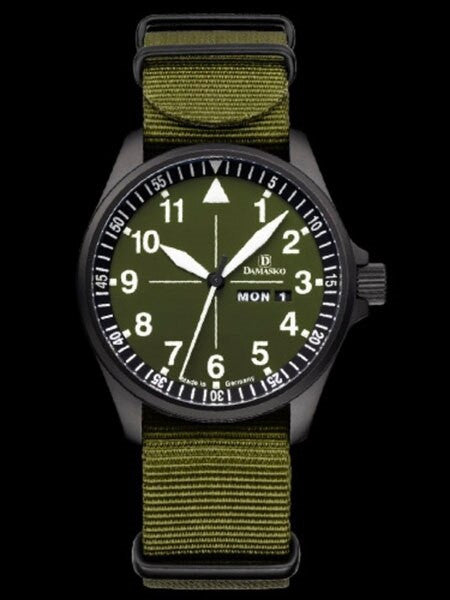 Damasko Swiss ETA Automatic with a 42mm Black Ion Case, Green Dial #DH3.0Black