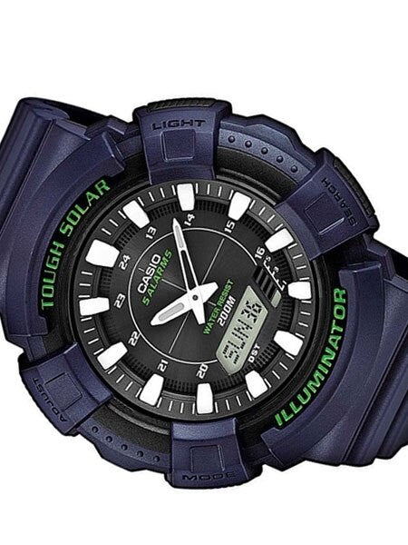 Casio Tough Solar-Light Powered World Time Chronograph Alarm #AD-S800WH-2AV