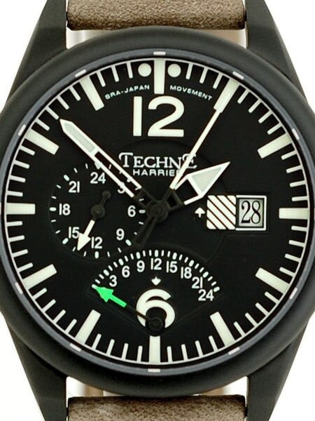 Techne 41mm Harrier Dual-Time Retrograde Watch with Sapphire Crystal  #392.162