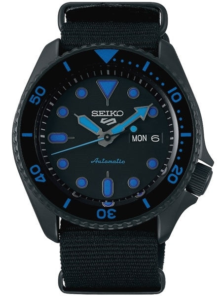 Seiko 5 Sports 24-Jewel Automatic Watch with Black Dial and Black PVD Case #SRPD81