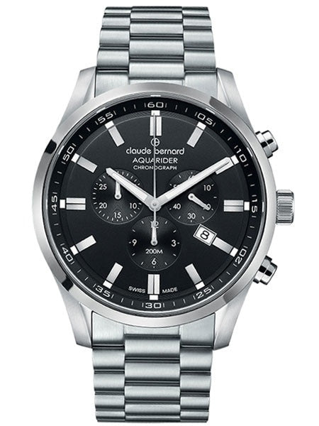 Claude Bernard Aquarider Black Dial Chronograph Dive Watch #10222-3M-NV