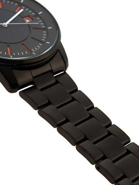 Orient Black IP 21-Jewel Automatic Disk Watch with Unique Rotating Hour Hand #ER02006A