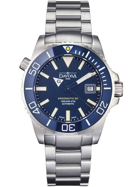 Davosa Argonautic BG Swiss Automatic 300 Meter Dive Watch with Blue Dial #16152204