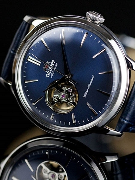 Orient Open-Heart Automatic Dress Watch with Blue Dial #RA-AG0005L10A