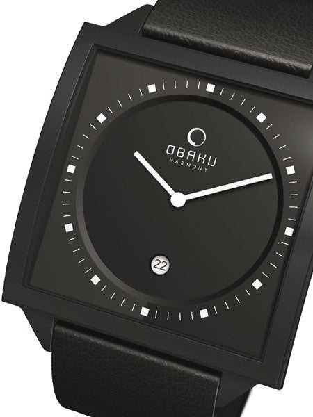 Obaku Harmony Square Case Watch with a Quartz Movement #V116UBBRB