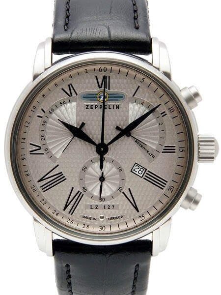 Graf Zeppelin Chronograph, Retrograde Watch with Beautiful Dial #7682-4