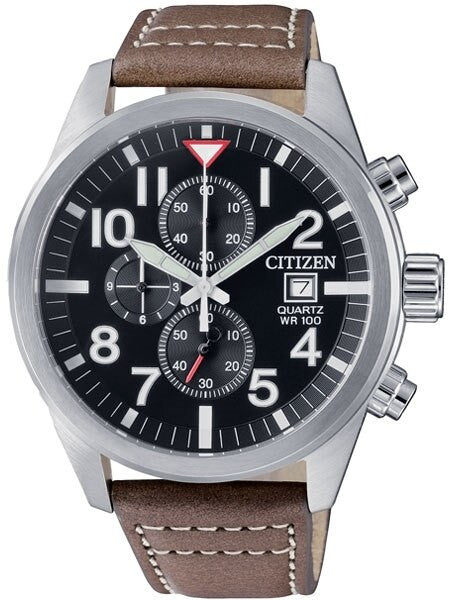 Citizen Quartz Chronograph Watch with Stopwatch, 12-hour Totalizer #AN3620-01H