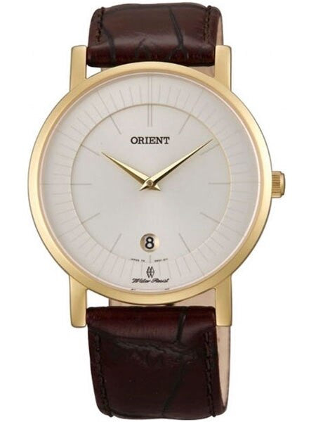 Orient Class Quartz Dress Watch with Sapphire Crystal and Yellow Goldtone Case  #GW01008W