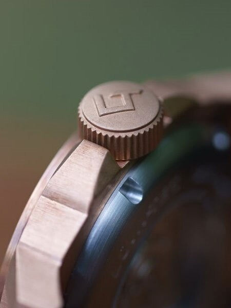 Lum-Tec Bronze 44mm Swiss Automatic Watch with Double Curved AR Sapphire Crystal #M83