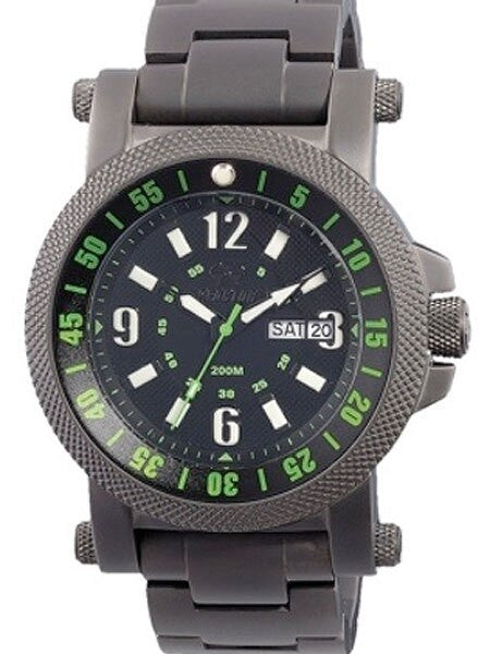 Reactor Fallout 2 Dive Watch with SuperLuminova Illumination and 45mm Matte Black Nitrided Case #56509