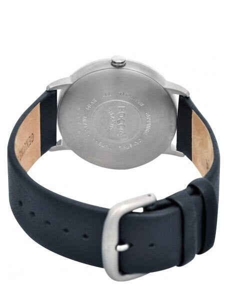 Boccia Mens Quartz Dress Watch with 40mm Titanium Case, Sapphire Crystal and Leather Strap #3557-01