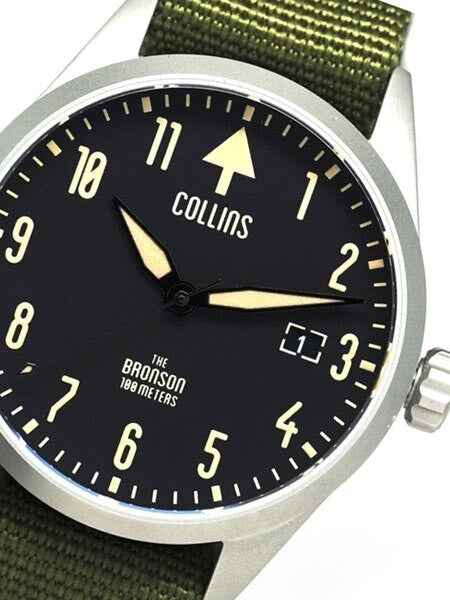Collins 24-Jewel Automatic Aviator-Styled Watch with 40mm Case and Sapphire Crystal #CW01122