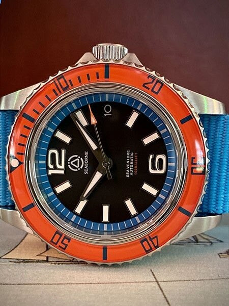 Seaborne Sea Venture 100-Meter Automatic Dive Watch with a 41mm Case and an AR Sapphire Crystal #SB-SV-002-SRB