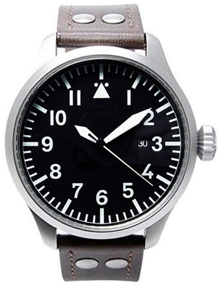 Aristo 3H109 47mm Swiss Automatic Pilot's Watch with XL Flieger Crown