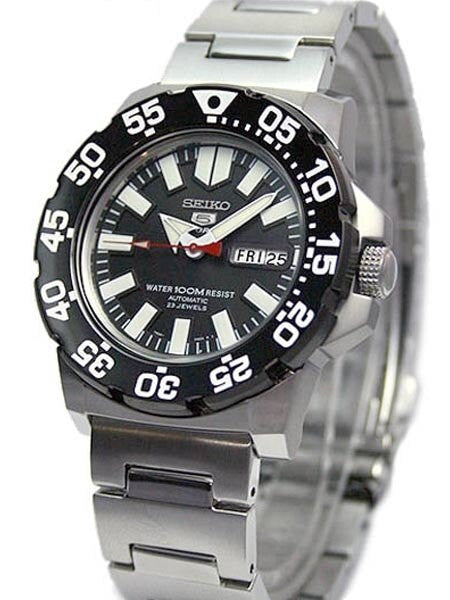 Seiko 5 Sports Automatic Dive Watch with Matching Bracelet #SNZF51K1