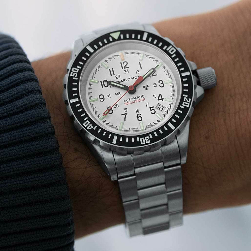 Marathon Swiss Made, GSAR Arctic Edition Automatic Military Divers Watch with Sapphire Crystal #WW194006BRACE-WD
