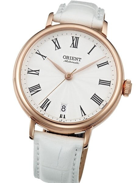 Orient Soma Automatic Dress Watch with White Dial and Rose Goldtone Case #ER2K002W