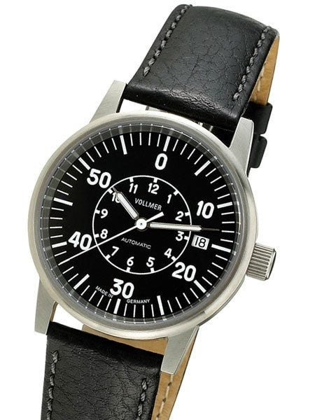 Vollmer V5 Aileron Swiss ETA Automatic Aviator Watch with Sapphire Crystal, Hirsch Strap