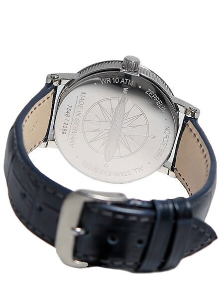 Graf Zeppelin Nordstern Series Swiss Quartz GMT Watch with Coin-Edge Case #7546-3