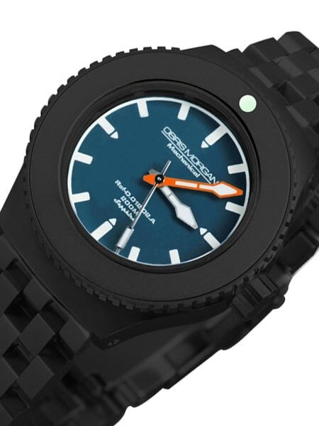 Obris Morgan Nevon Automatic Blue Dial PVD Watch with Robust Bracelet #NEVON-BPNO