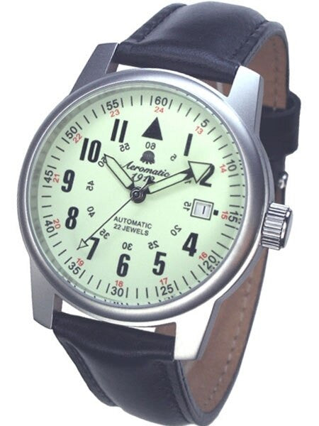 Aeromatic 1912 Automatic Aviator Watch with Luminous Dial #A1417