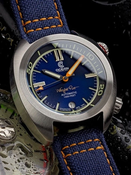 Ocean Crawler Great Lakes 300-Meter Dive Watch with Swiss Movement and Blue Dial #CD-1230