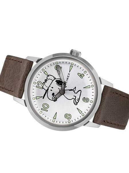 Timex 40mm Welton Quartz Watch with Snoopy Baseball Themed Dial #TW2R94900VQ