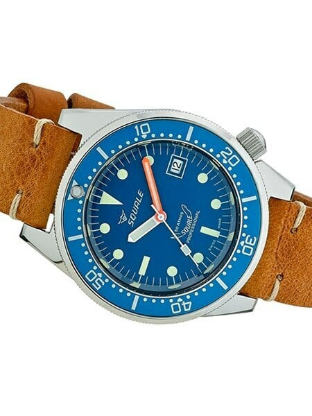 Scratch and Dent - Squale 500 Meter Swiss Automatic Dive Watch with Blue Dial  #1521-026-BLR