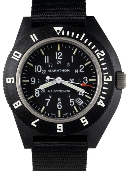 Marathon Swiss Made Quartz Military Navigator Pilot Watch with Tritium Illumination #WW194013