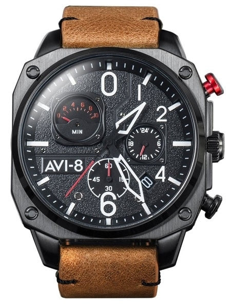 AVI-8 Hawker Hunter Retrograde Aviator Chronograph Watch #AV-4052-02