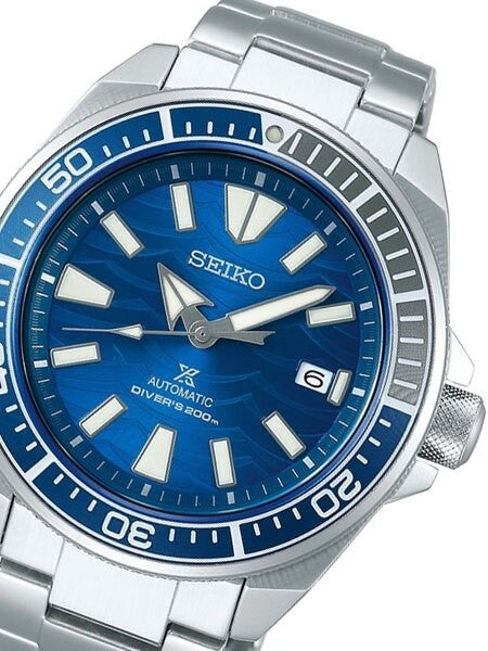 Seiko Save the Ocean Prospex Samurai Automatic Dive Watch with Stainless Steel Bracelet #SRPD23