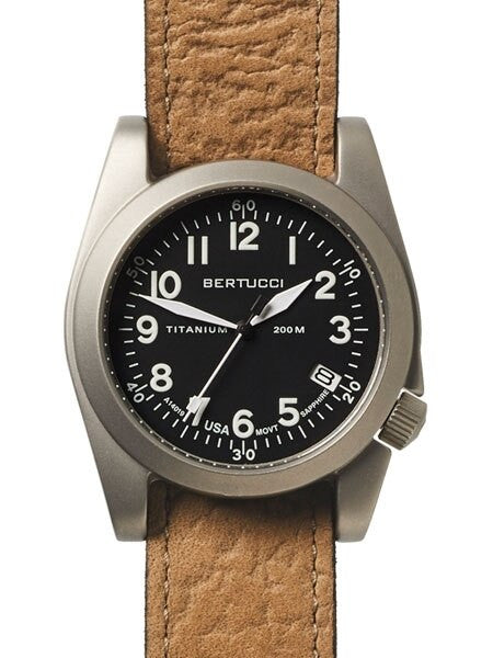 Bertucci  A-11T Americana Titanium Watch with Coyote Survivalâ¢ leather band #13332