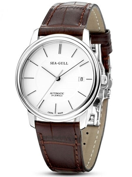 Sea-Gull 38mm Automatic Slim Dress Watch with Sapphire Crystal #M201S