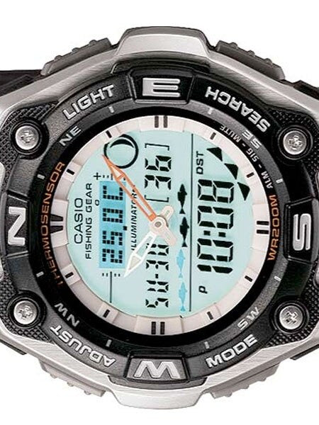 Casio Sports and Fishing Analog-Digital Watch with Fish Indicator, Thermometer #AQW101-1AV
