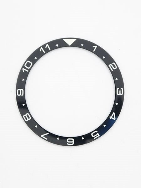 Black Ceramic Luminous (Dual-Time) Bezel Insert for Seiko SKX007, SKX009, SKX011 #C07
