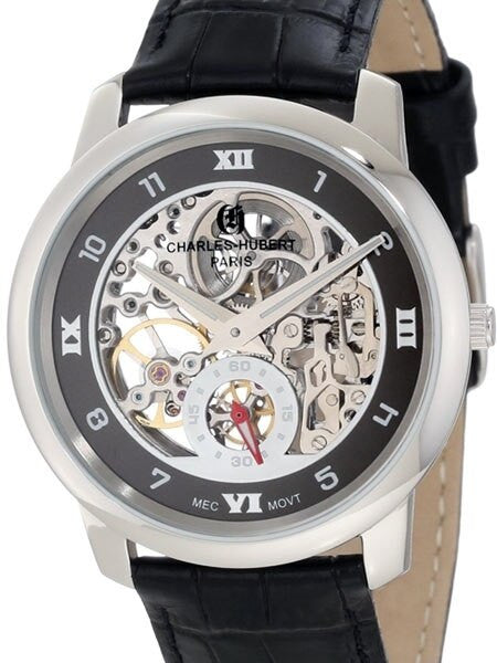 Charles Hubert Premium Collection Skeleton Mechanical Hand Wind Watch #3932