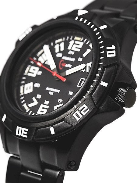 Armourlite Automatic Watch with Tritium Illumination, 45mm Black PVD Case and Bracelet #AL401