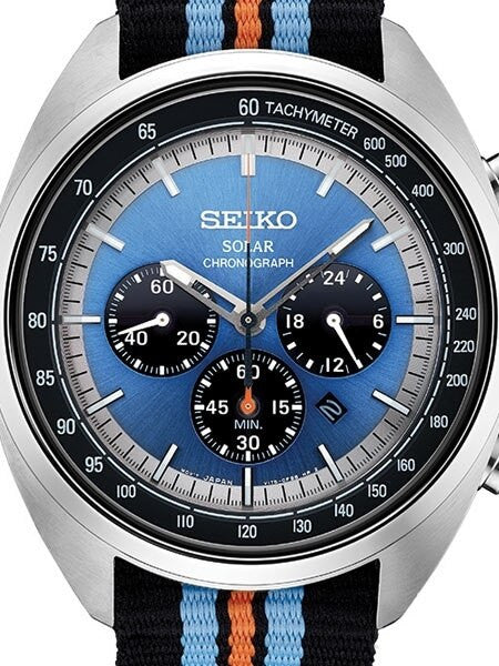 Seiko Recraft Solar Quartz Chronograph with Stop-Watch and 24-hour Sub-Dial  #SSC667